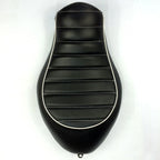 Solo Driver Cross Stripe Leather Seat for Harley XL883N XL883L XL883X (2005–2013)