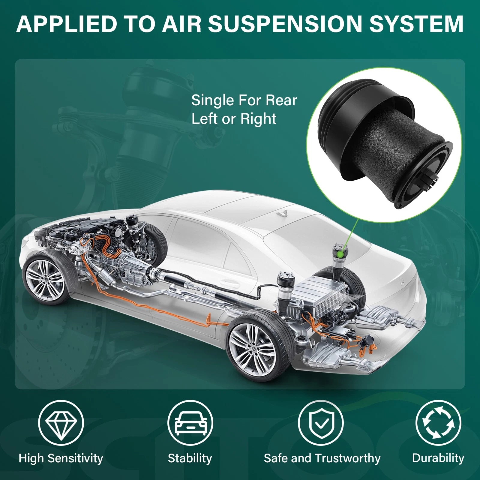 Rear Air Suspension Spring Bag for BMW X5 F15 (2014–2018), X6 F16 (2015–2019)