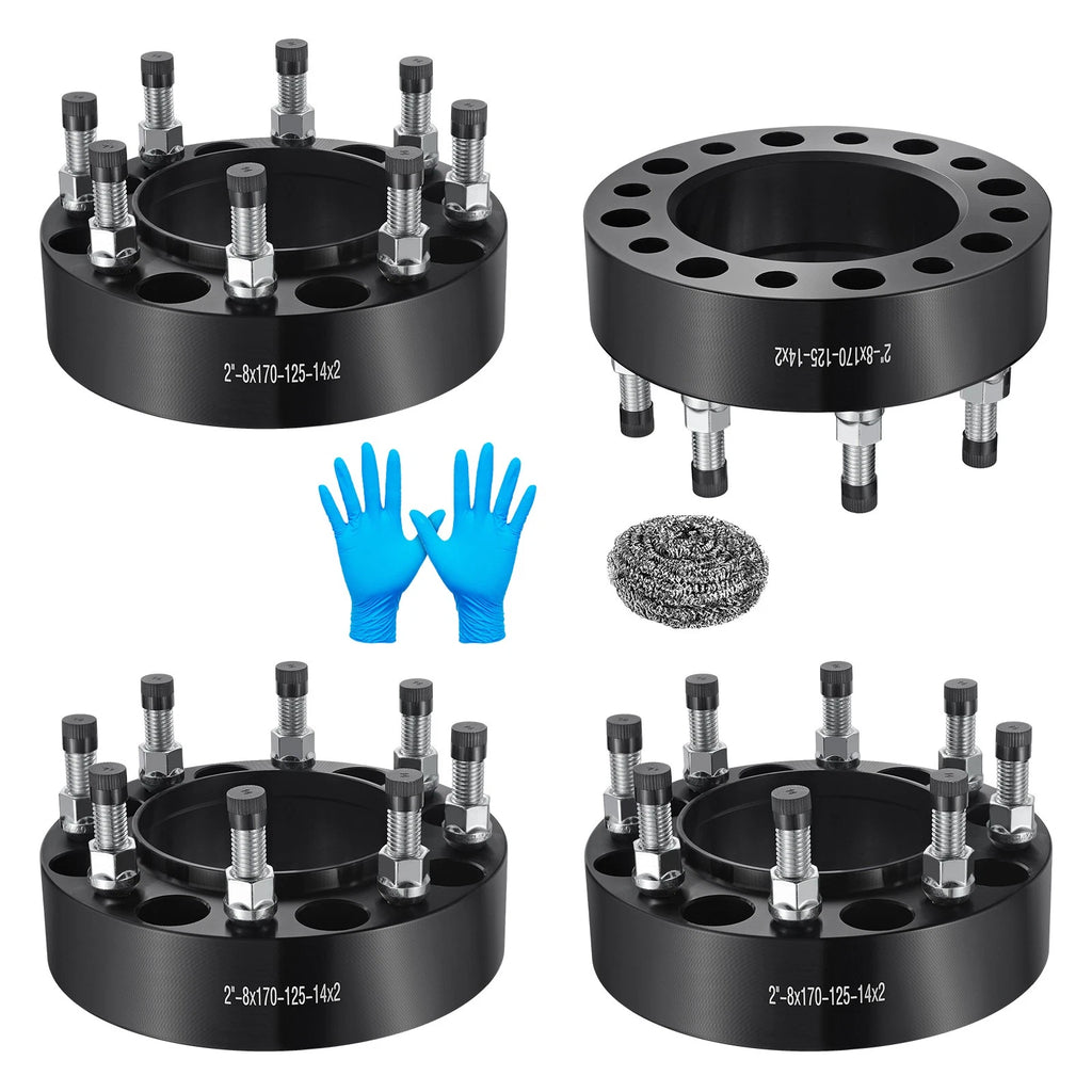 Set of 4 Hubcentric Wheel Spacers 2 Inch 8x170 M14x2 for Ford F250 F350