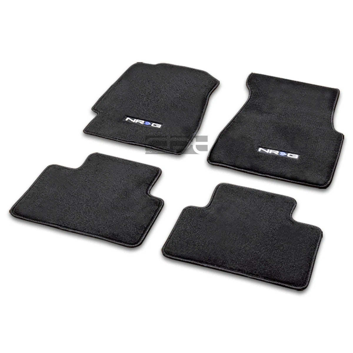 Set of 4 Fiber Nylon Black Floor Mats for Honda Civic 2-Door (1992–1995)