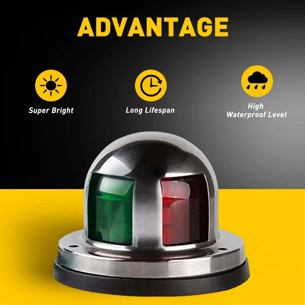 12V Stainless Steel LED Navigation Bow Lights for Marine Boat Yacht (EPY)