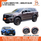 Black Slim Fender Flares for Ford Everest UB SUV (2022-2024)