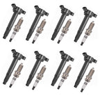 8X Ignition Coil + 8X Spark Plug Kit for Toyota Sequoia Land Cruiser (2008–2021)