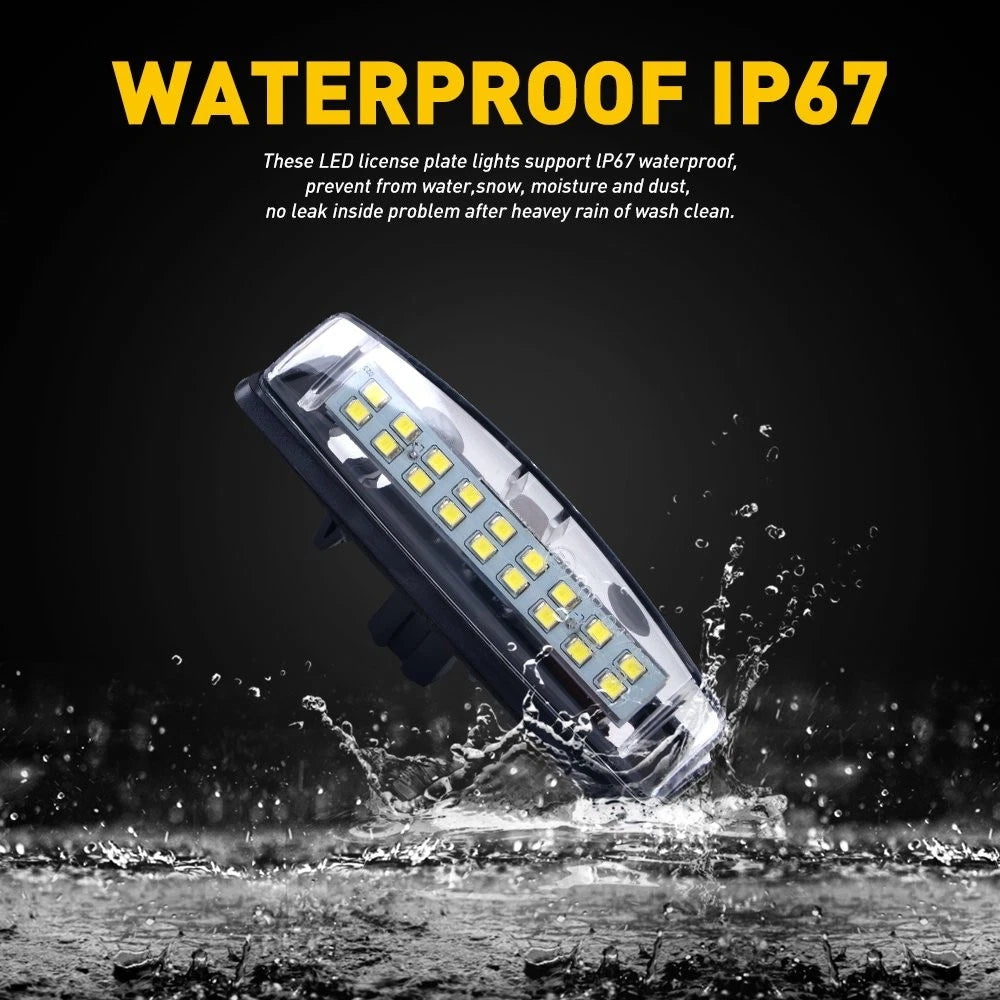 LED License Plate Lights for Lexus IS300 (2001–2005), GS (2004–2009), RX (2002–2006), ES (1998–2005)