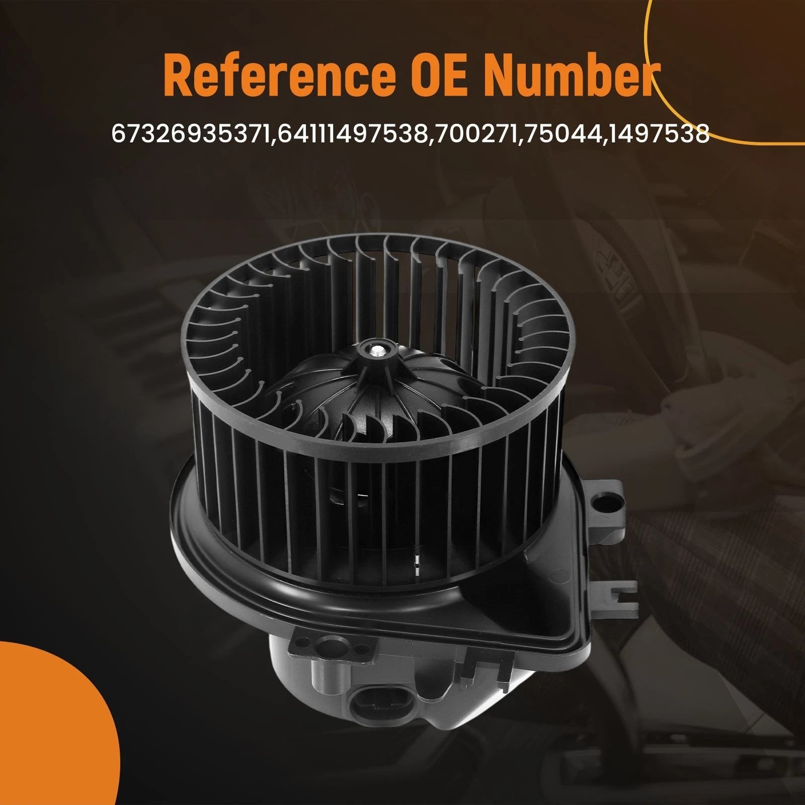 Blower Motor with Fan for Mini Cooper Base Hatchback (2002-2006)