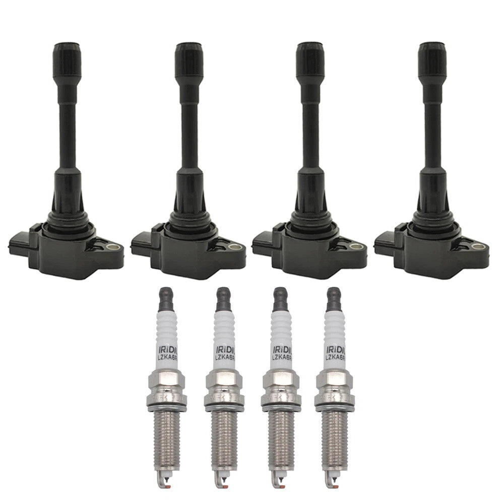 4X Ignition Coil + 4 Spark Plug for Nissan Altima Cube Rogue Infiniti FX50 (2007–2019) UF549