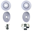 Set of 4 Hella Low-Met Disc Brake Pads & Rotors for Audi A6 A6 Quattro (2006)