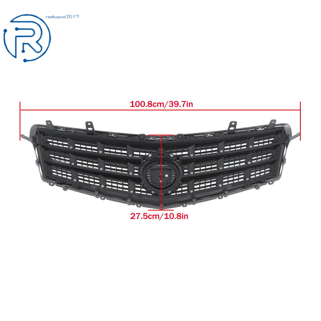 Mesh Upper Grille for Cadillac ATS (2013-2014) Dark Gray Matte Frame