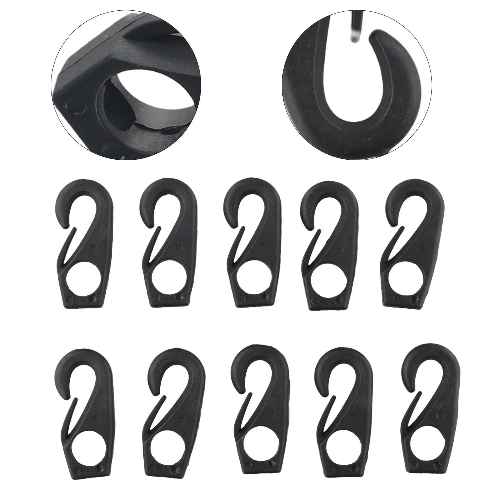 Set of 10 Nylon Clip Hooks for Kayak Canoe Boat Tassel Ties