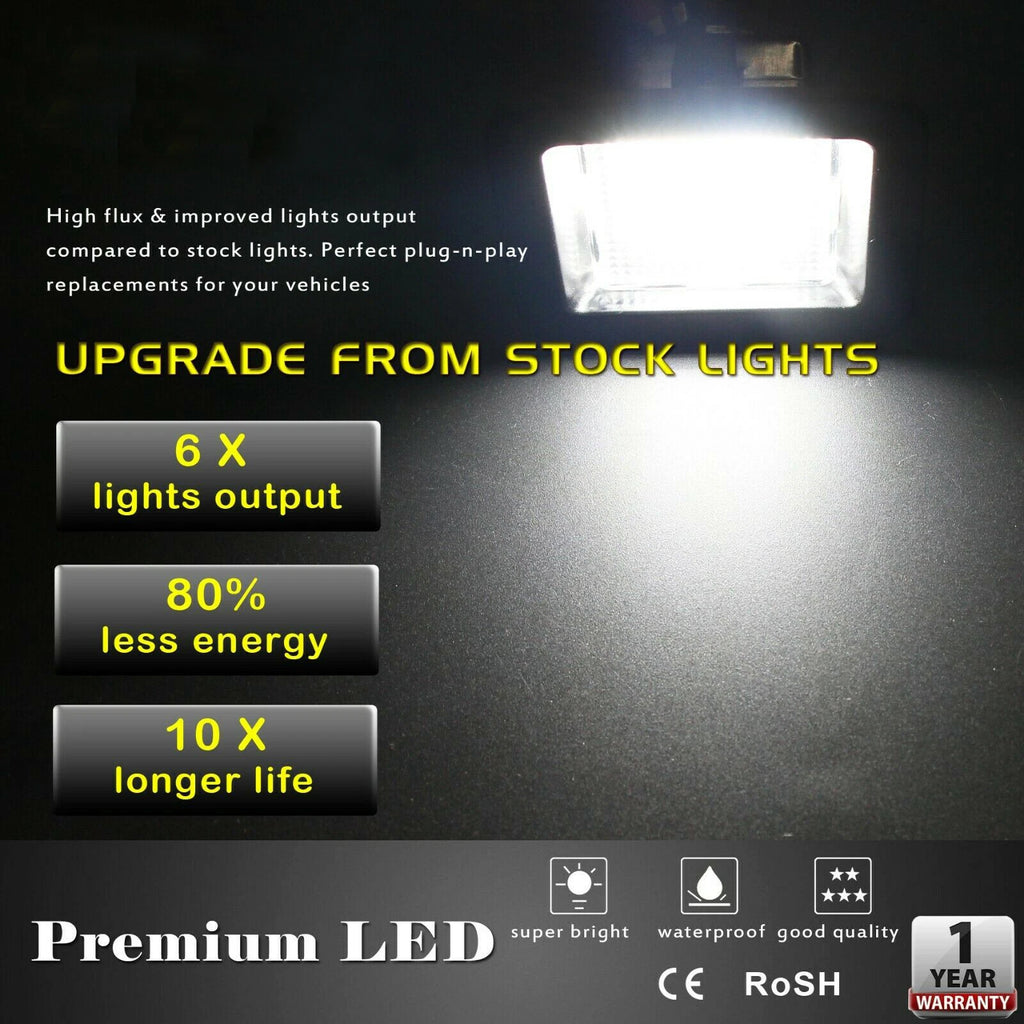 3W White LED License Plate Light Kit for Ford F-150 (2015–Present)