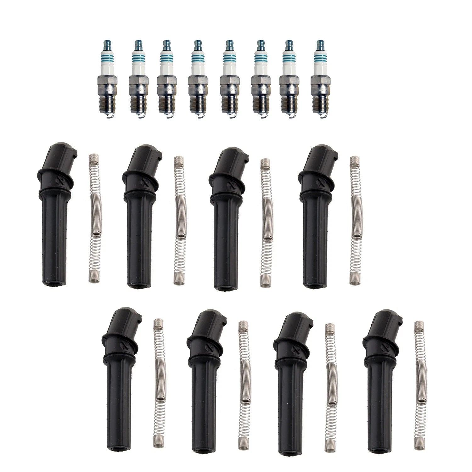 Set of 8 Iridium Power Plugs & NGK Ignition Coil Boots for E-150 F-250
