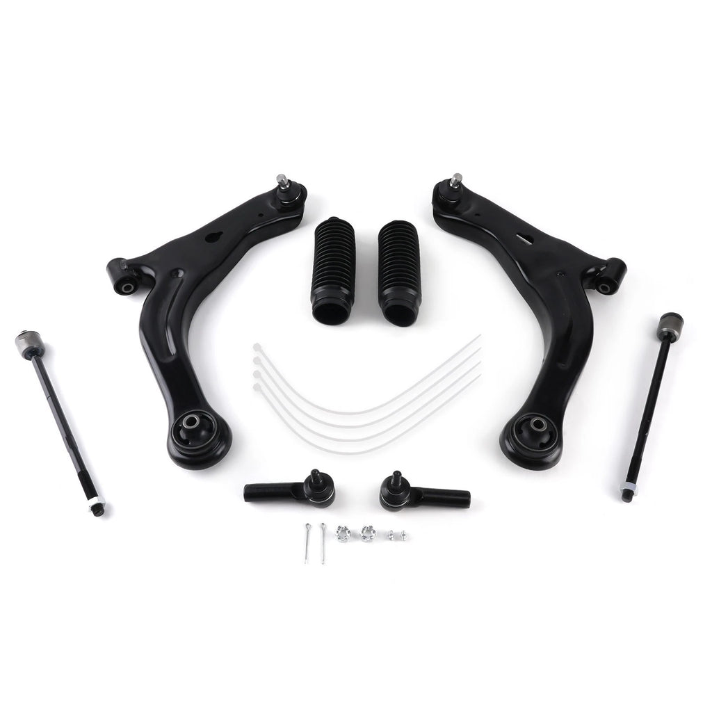 Front Lower Control Arm Inner & Outer Tie Rod for 2009-2012 Ford Escape Tribute
