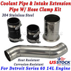 Coolant & Intake Extension Pipe Kit for Detroit Series 60 14L Engine