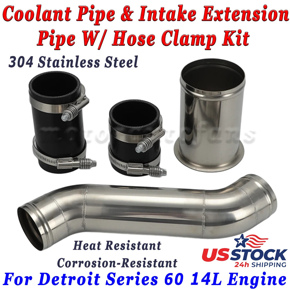 Coolant & Intake Extension Pipe Kit for Detroit Series 60 14L Engine