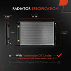 Radiator with Transmission Oil Cooler for Toyota RAV4 (2006–2015)