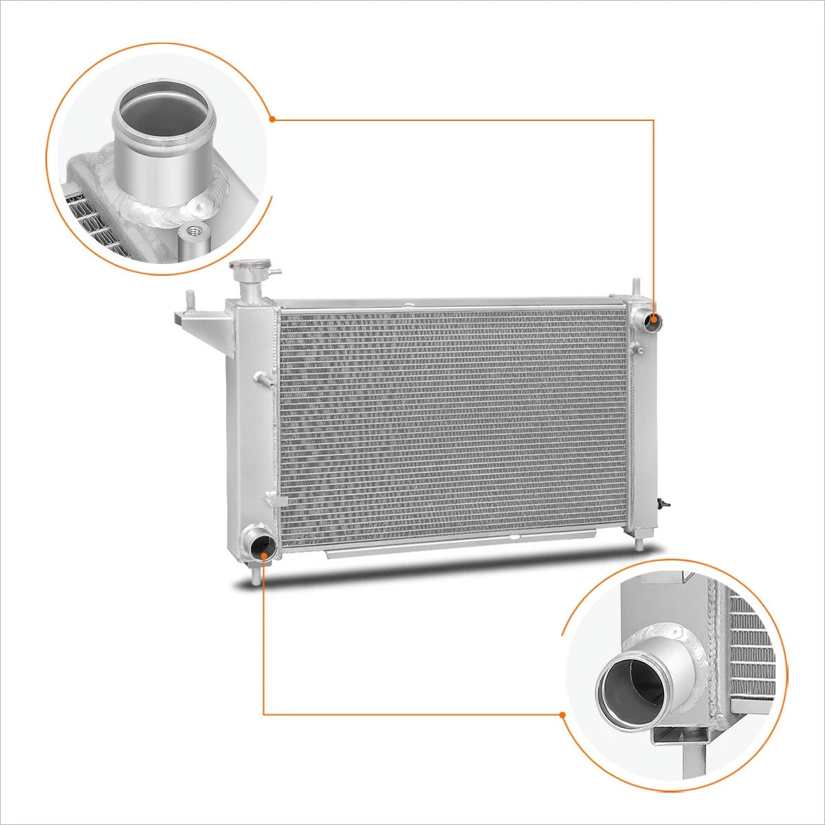 Full Aluminum Core 3-Row Cooling Radiator for Ford Mustang GT/GTS/SYT (1994–1995)