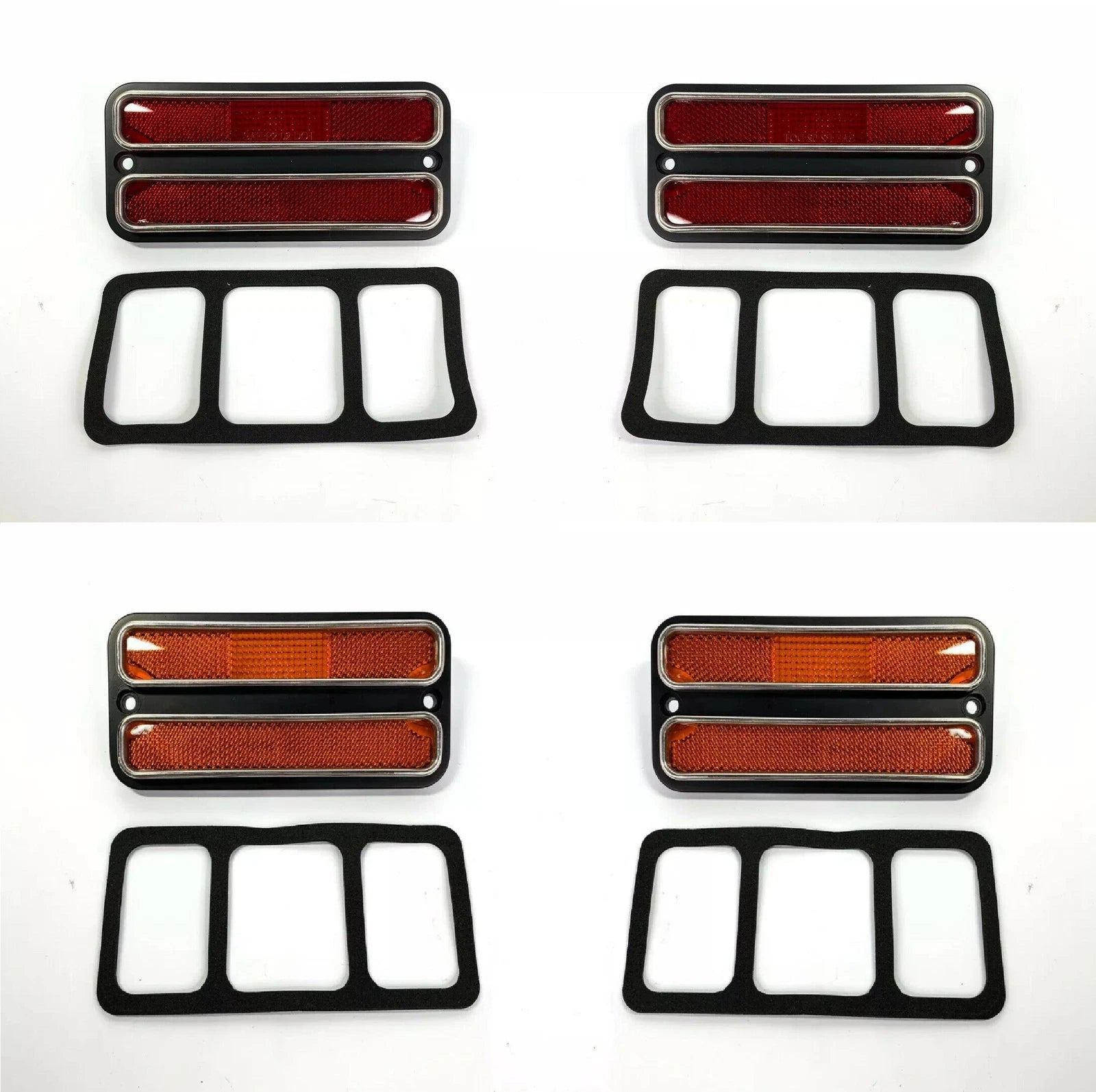 Front Side Marker Light Set Red Amber for Chevy GMC Pickup (1968–1972)
