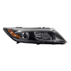 Replacement Black Passenger Side Halogen Headlight Assembly w/o LED
