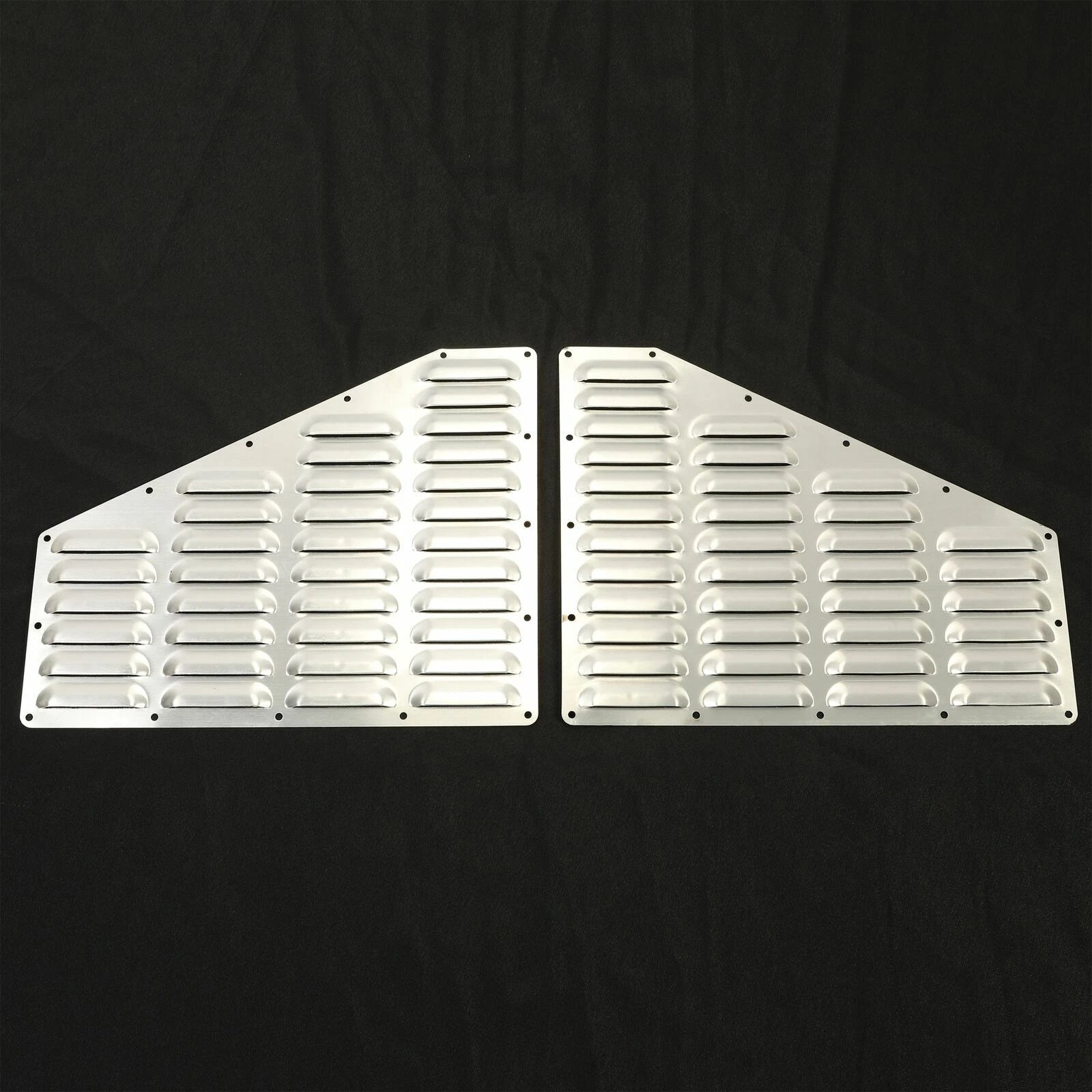 Set of 2 Silver Hood Louver Vent Panels for Jeep XJ Cherokee (1984–2001)