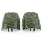 2X Green Steel Front Caliper Screen Inserts for Harley V-Rod & Touring (2006–2019)