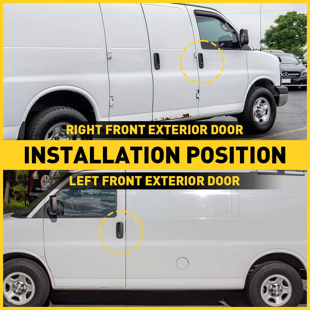 2X Exterior Door Handles for GMC Express Chevy Van