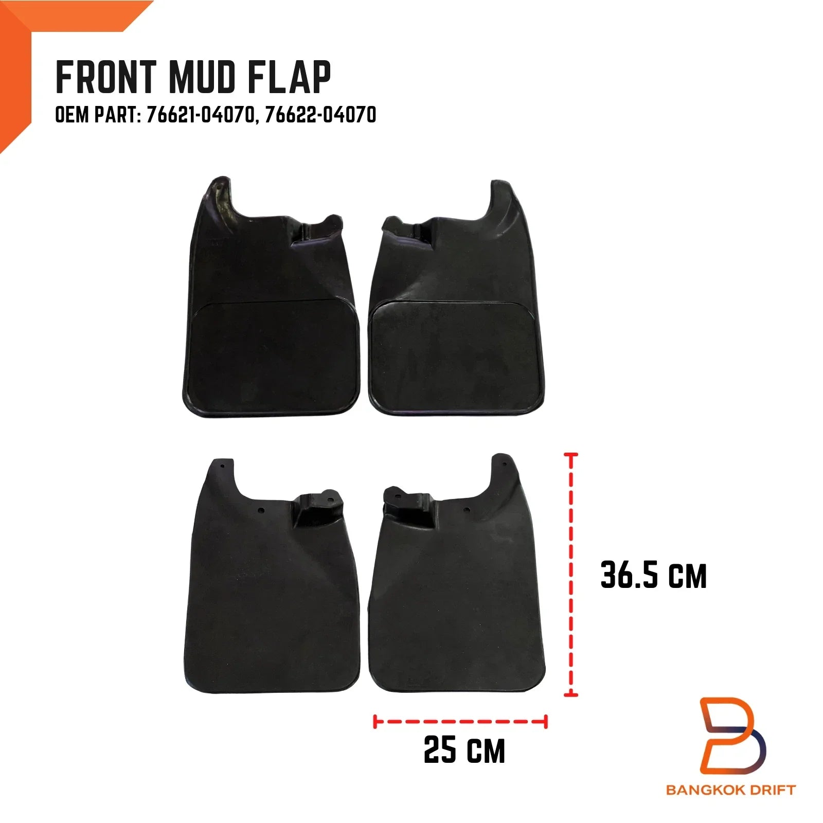 Front Mud Flap Splash Guard for Toyota Hilux Ute 1997-2005 4WD