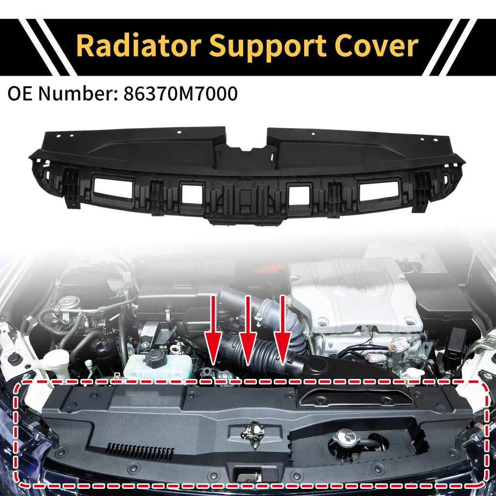 Radiator Support Cover for Kia Forte (2019–2022) No. 86370M7000 ABS Black