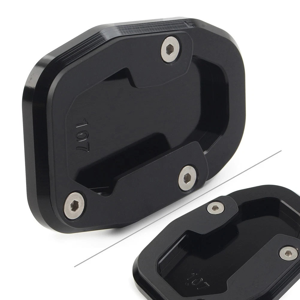 CNC Side Stand Enlarger Plate for Ducati Desert X (2022–2023) Aluminum Black