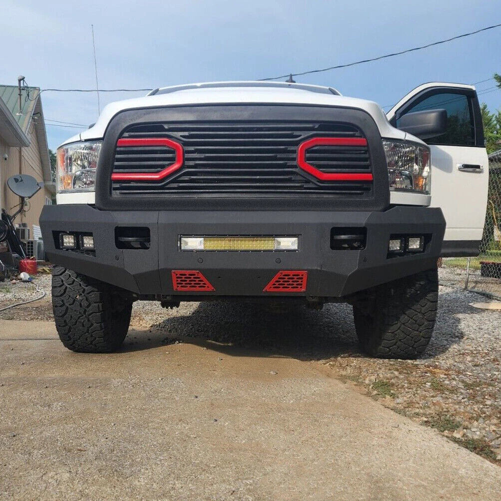 Front & Rear Bumper for Dodge Ram 2500 3500 (2010–2018) with LED Lights