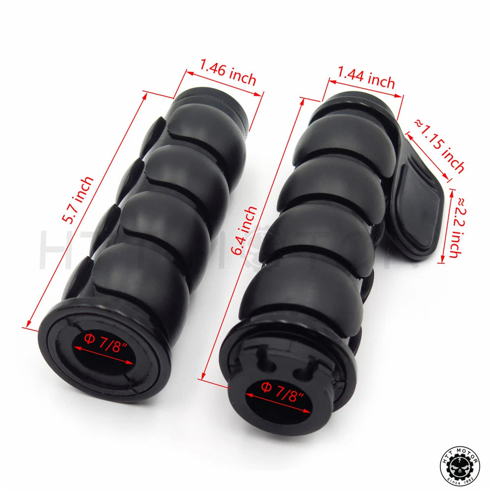 Black Hand Grips 7/8" Throttle Boss for Yamaha FZR YZF 600 600R R1 R6 (1990–2005)