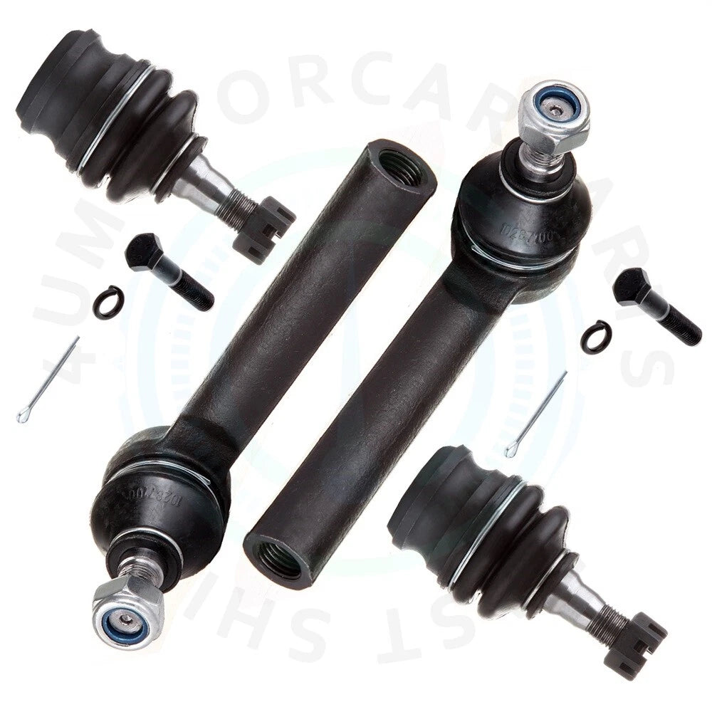 Set of 4 Front Lower Ball Joints & Outer Tie Rod Ends for Subaru Forester Legacy Outback 
