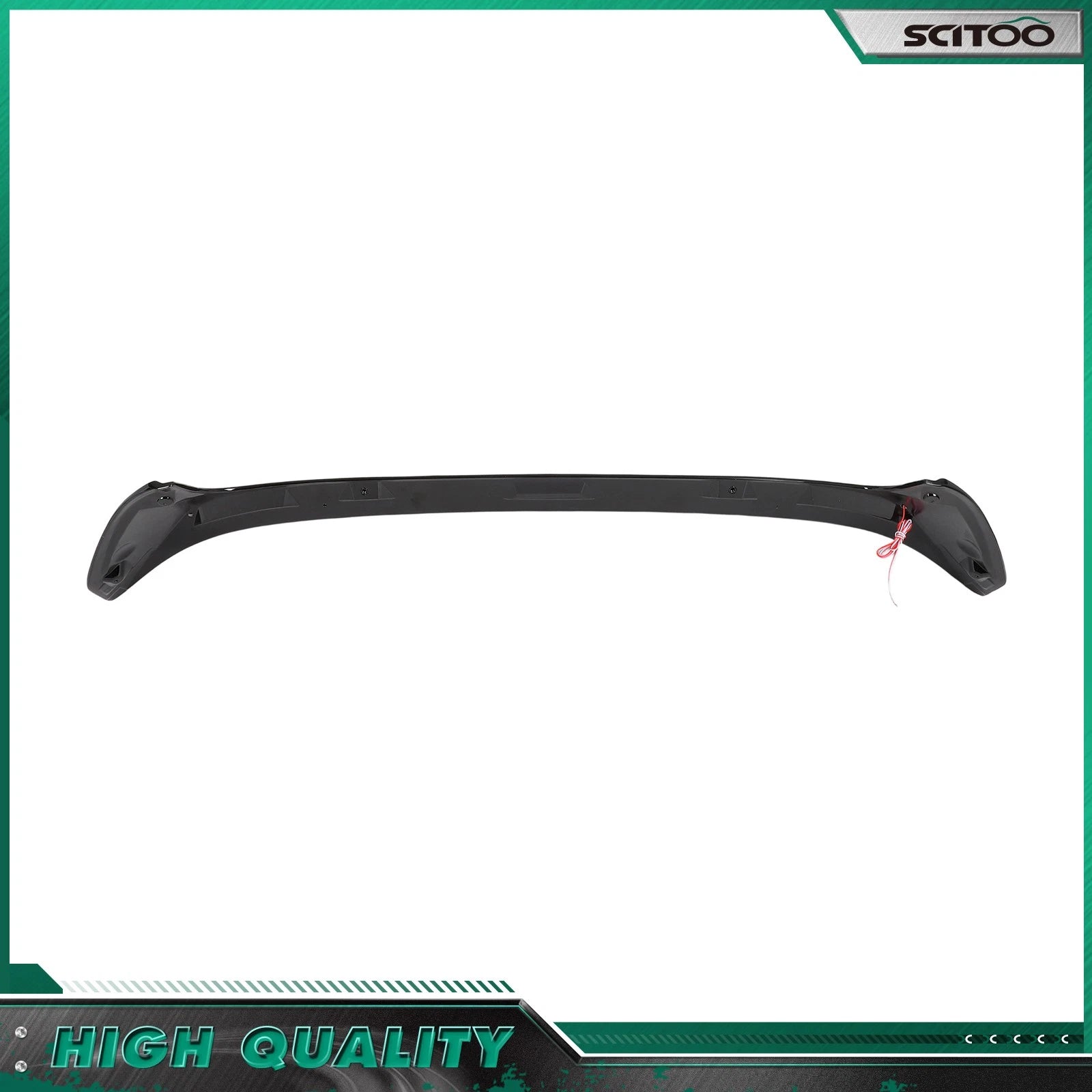 Roof Spoiler for Ford Fiesta Hatchback (2008–2019) Painted Black w/ Light