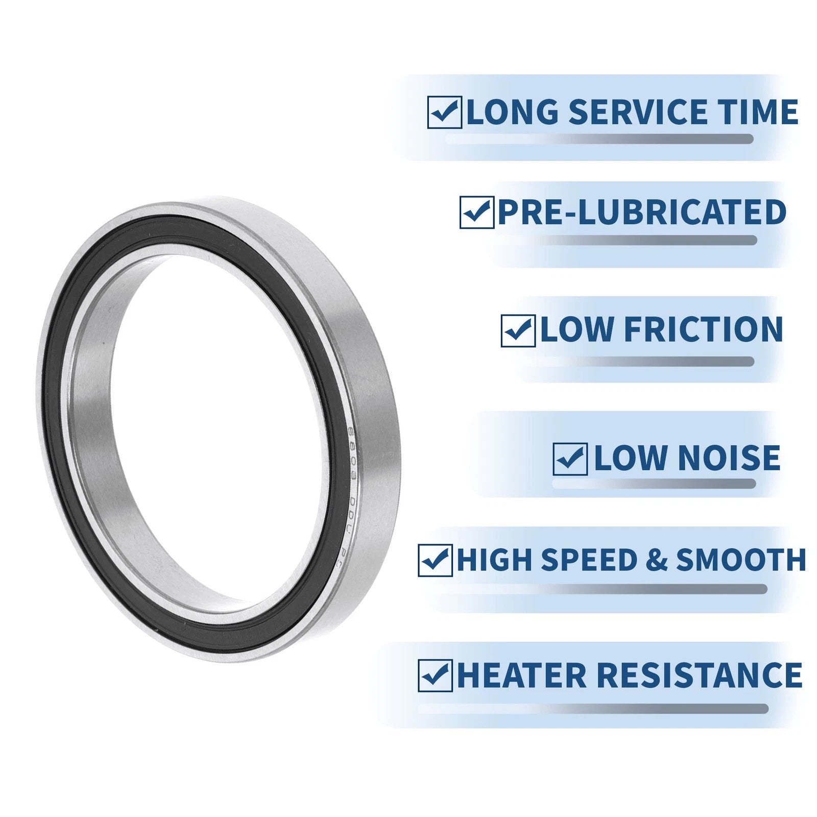 6808DD Deep Groove Ball Bearing for Scooter Skateboard Wheel (40x52x7mm)