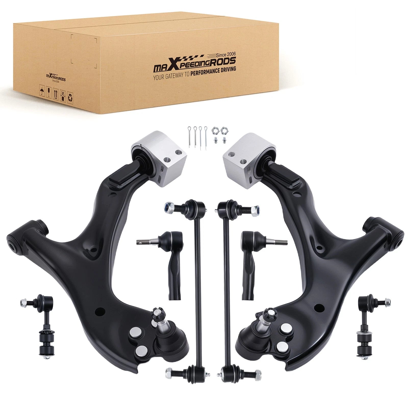 Front Lower Control Arms Sway Bars Tie Rods for Chevy Equinox Torrent (2005–2006)