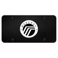 Chrome Logo on Black License Plate - Officially Licensed for Mercury