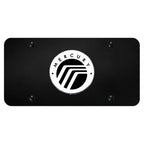 Chrome Logo on Black License Plate - Officially Licensed for Mercury