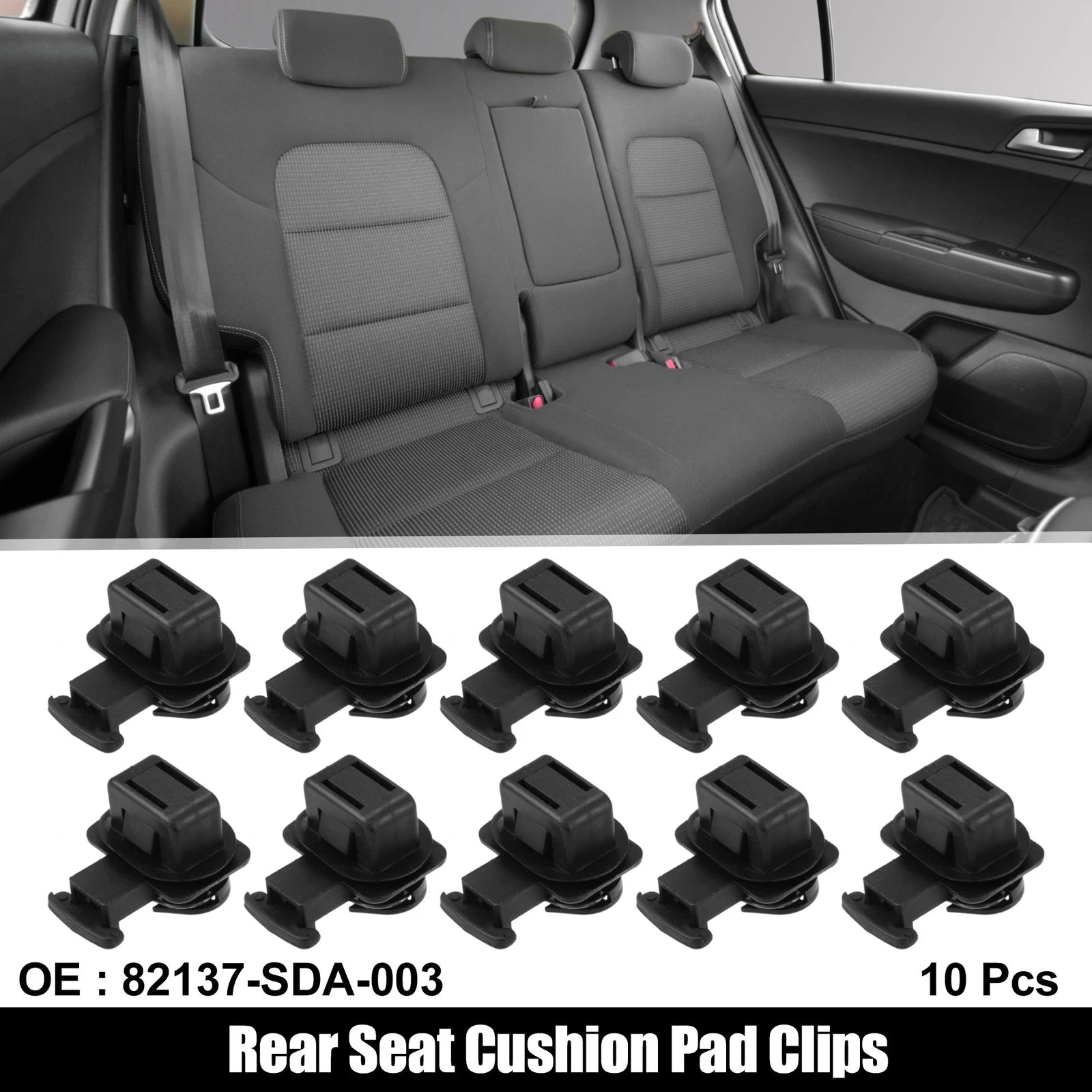 10 Pack Rear Seat Cushion Pad Clips for Honda Accord (2003–2012)