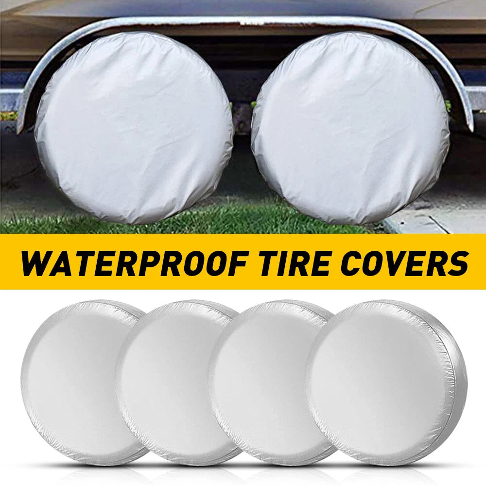 Set of 4 Waterproof Tire Covers for RV Trailer Camper (32")
