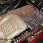 2pc Polished Aluminum Diamond Plate Show Floor Mats for 2000 Chevy Corvette C5