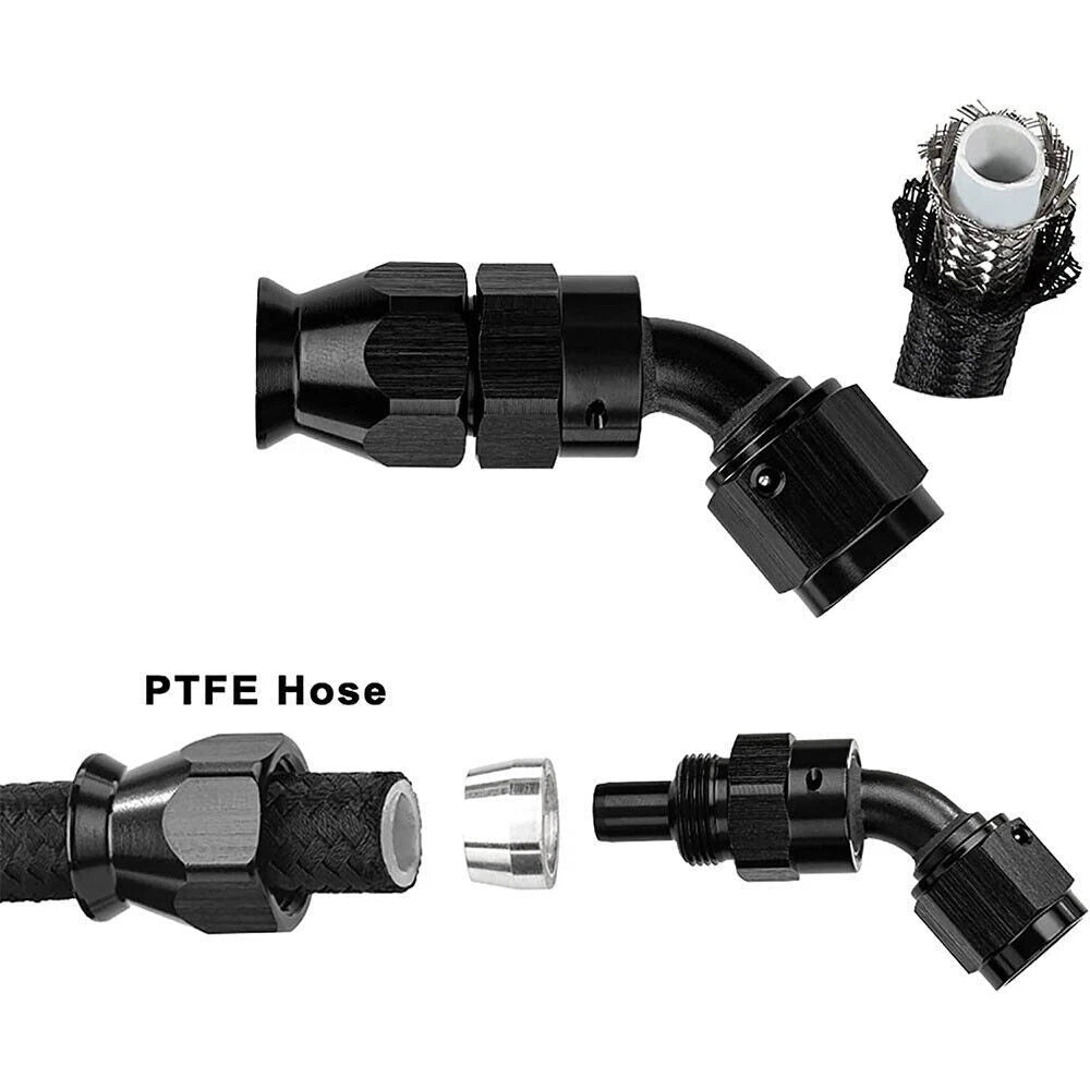 Set of 4 Nylon PTFE Fuel Line Hose Fittings for Universal Applications