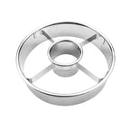 Donut Shaping Tool Stainless Steel for Consistent Baking (10cm x 10cm x 2.5cm)