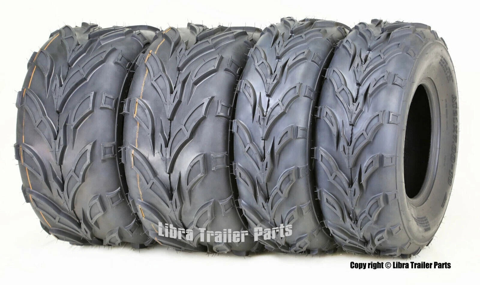 Set of 4 WANDA Sport ATV Tires 21x7-10 & 20x10-10 (Front & Rear)