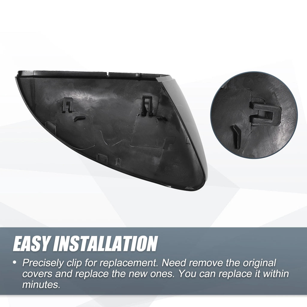 Left Mirror Cover Cap for Volkswagen Golf MK7, E-Golf (2015–2020) - Gloss Black