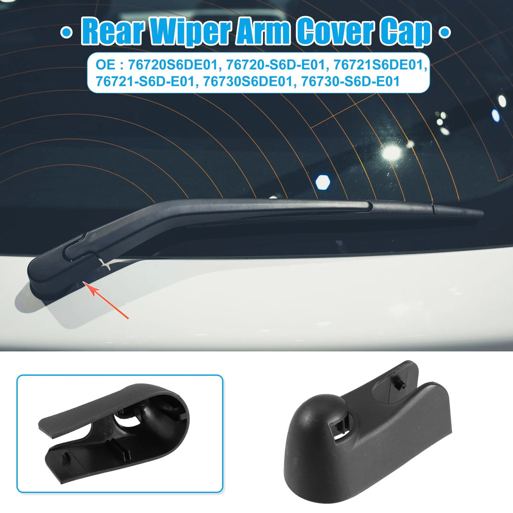 Rear Windshield Wiper Arm Cover Cap for Honda Civic (2001–2006) Black