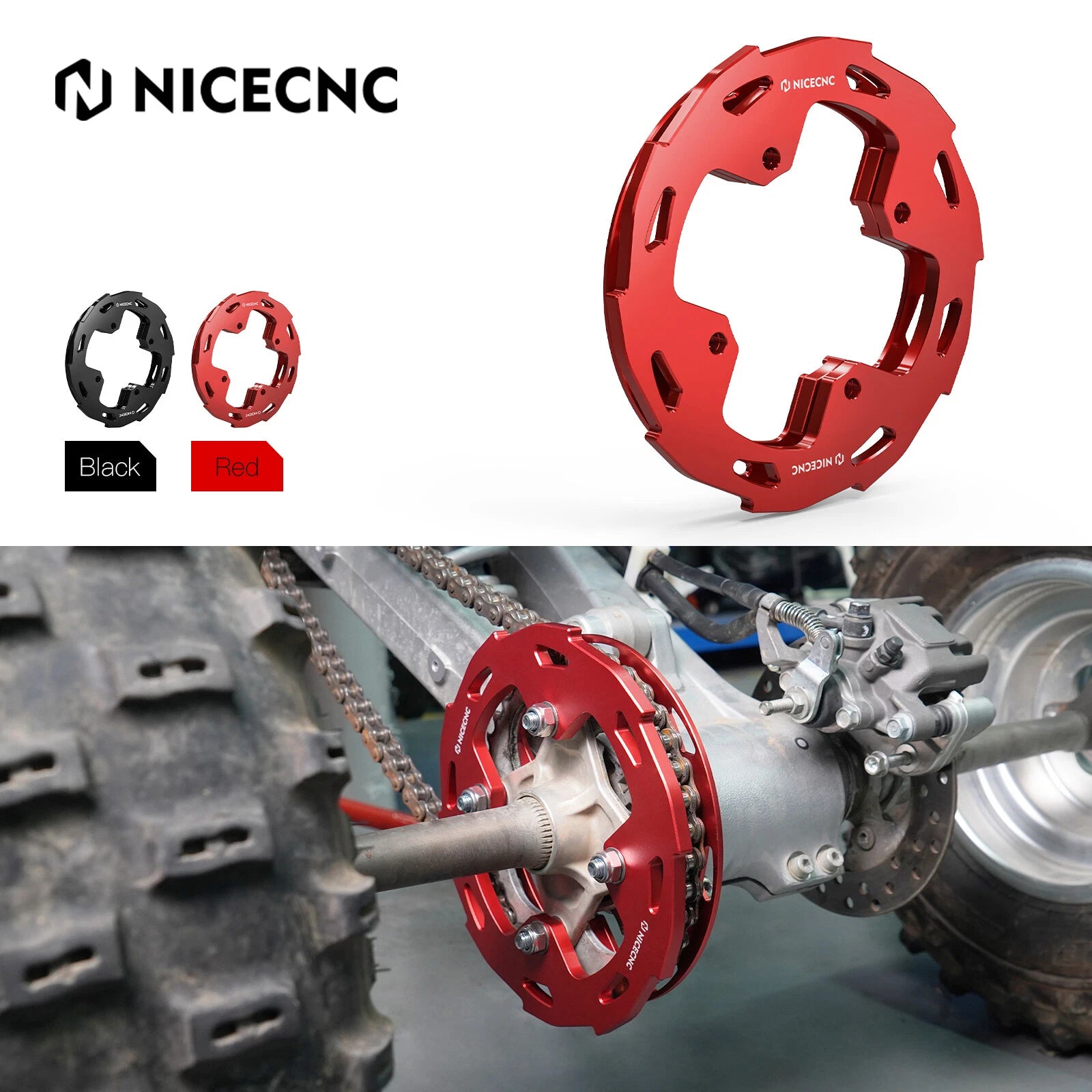 Aluminum Sprocket Chain Cover Guards for Honda TRX450R TRX450ER (2004–2009) #41201-HC0-000