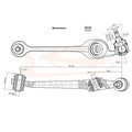 Set of 4 Front Lower Control Arms & Outer Tie Rod Links for Saturn SL SC SW