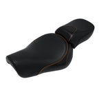 Black Driver Passenger Seat for Harley Iron XL883 XL883N (2016–2022)