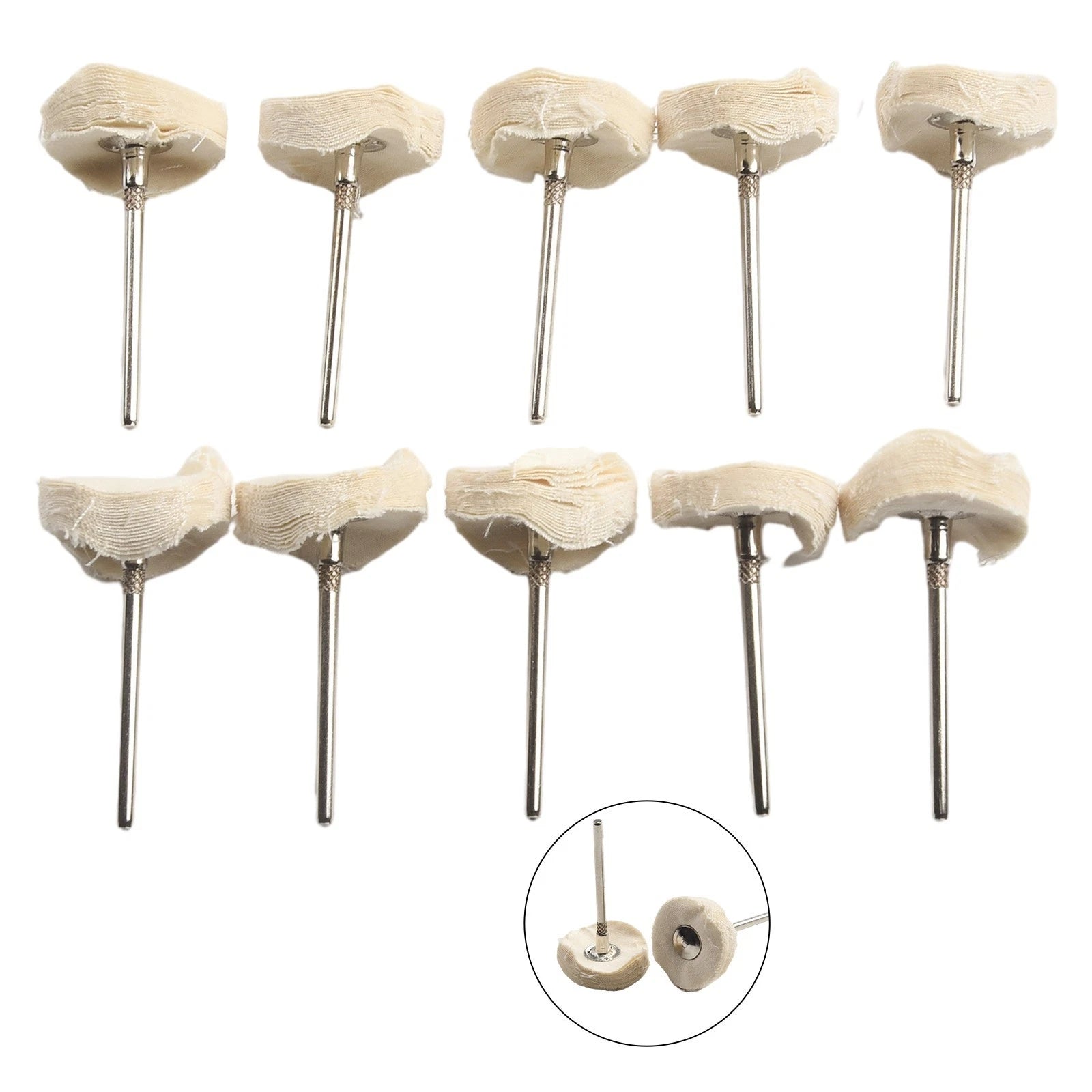 10pcs Cloth Polishing Wheel Buffing Pad for Rotary Tool Accessory