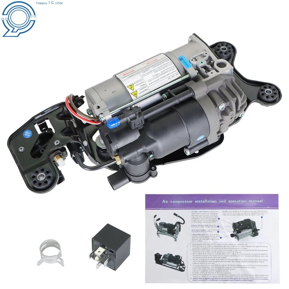 Air Suspension Compressor with Solenoid Valve Block for BMW F15 X5 X6 (2014–2018)