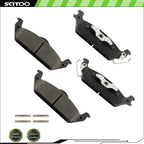 4X Rear Semi-Metallic Brake Pads for Dodge Dakota (2003–2004)